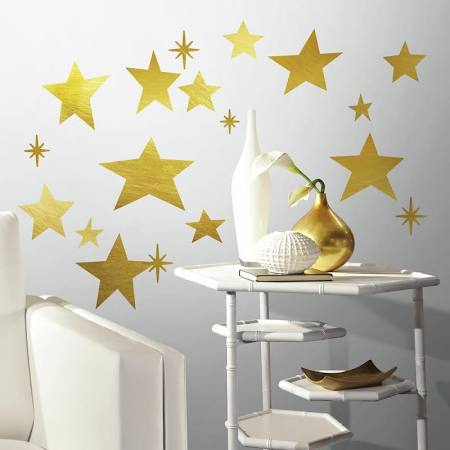 Star Peel & Stick Wall Decals With Foil