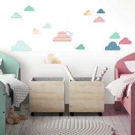 Wild & Free Clouds Peel & Stick Wall Decals With Mirrors