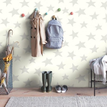 Star Peel & Stick Wallpaper, Grey