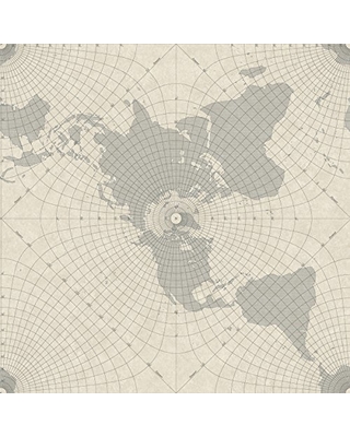 Maritime Maps Peel & Stick Wallpaper, Gray