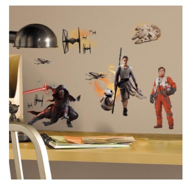 3 X 1.7 In. - 11 X 12 In. Star Wars The Force Awakens Ep Vii Ensemble Cast Peel & Stick Wall Decals, Multicolor