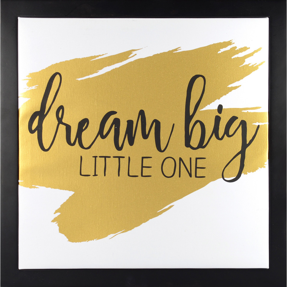 Ave10051 12 X 12 In. Dream Big Little One Wall Decor, Gold