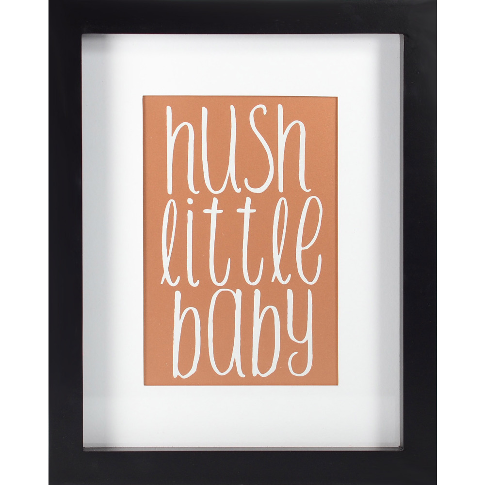 Ave10059 8 X 10 In. Hush Little Baby Wall Decor, Rose Gold