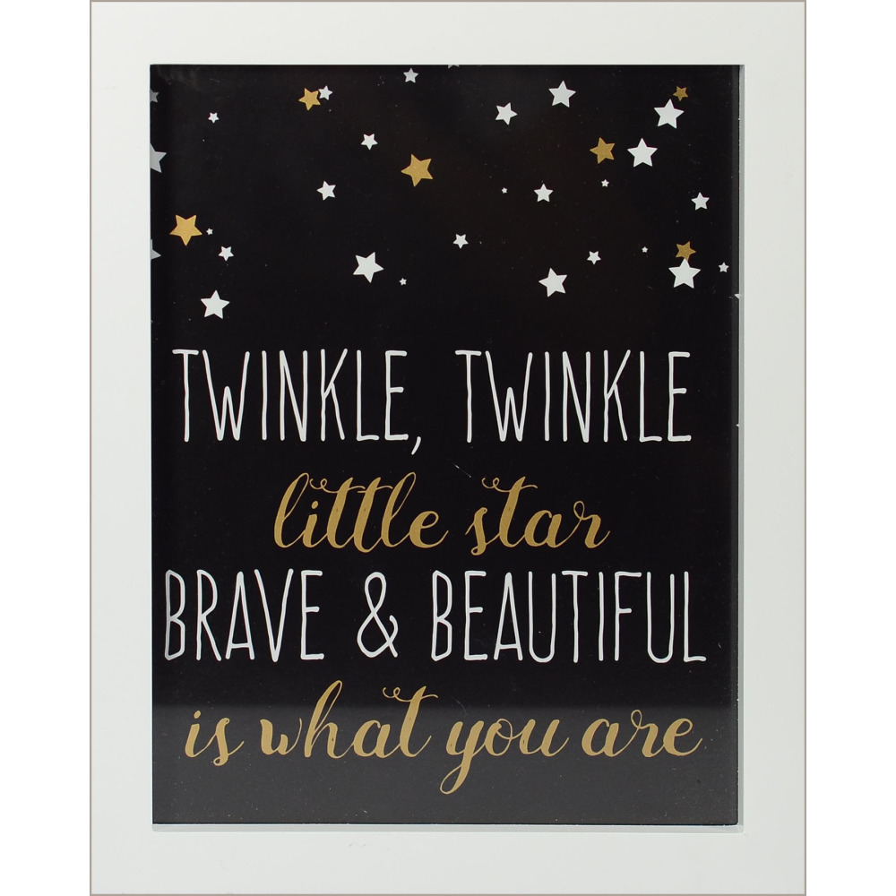 Ave10067 14 X 19 In. Brave & Beautiful Wall Decor - Black & Gold