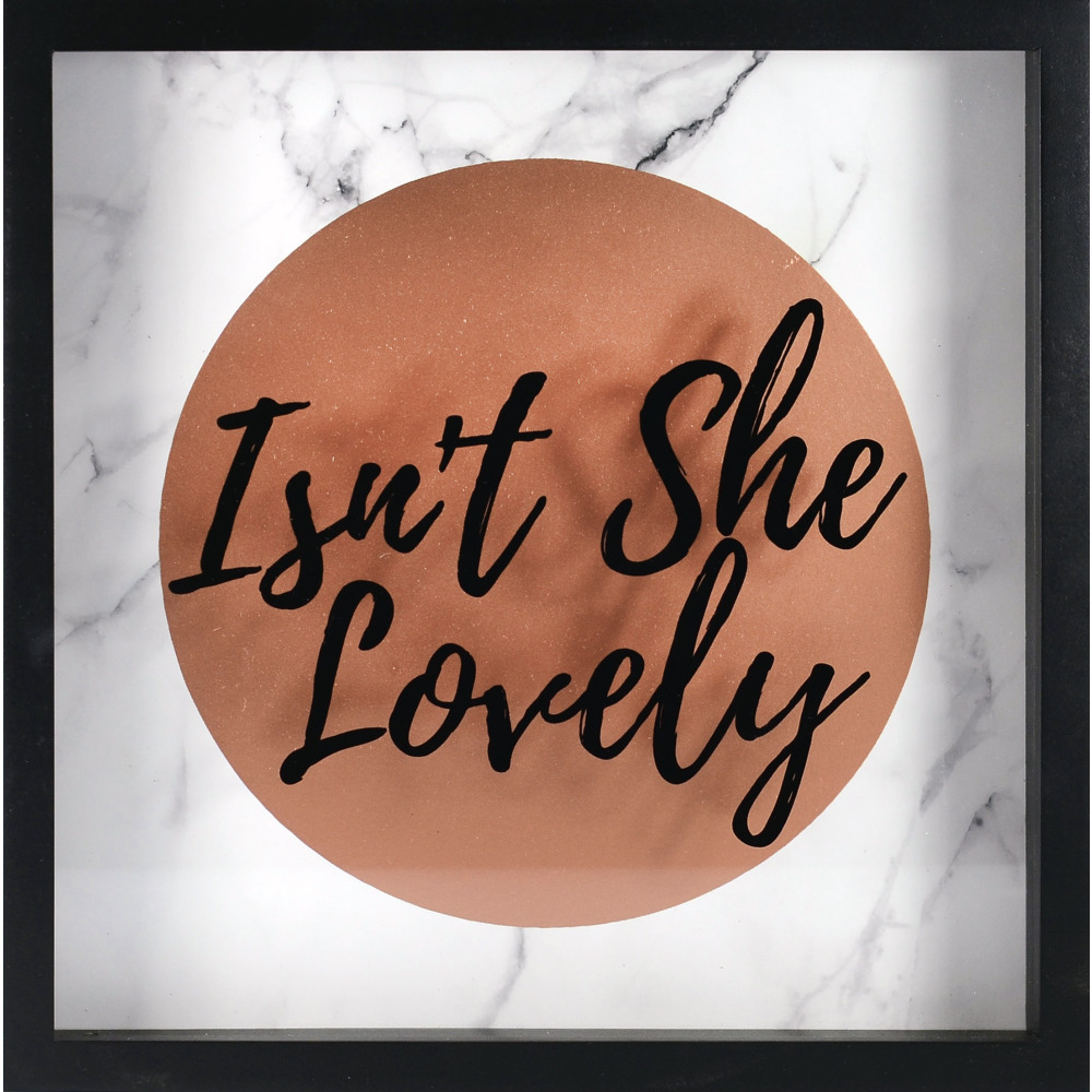 Ave10062 10 X 10 In. Isnt She Lovely Wall Decor, Rose Gold
