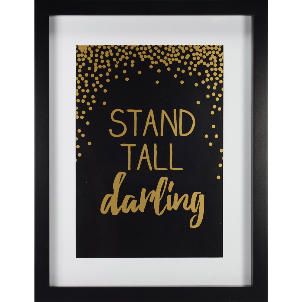 Ave10065 11 X 14 In. Stand Tall Wall Decor, Gold
