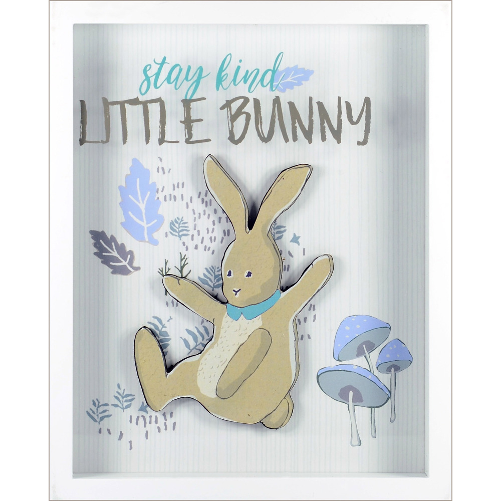 Ave10018 8 X 10 In. Stay Kind Little Bunny Wall Decor, Blue