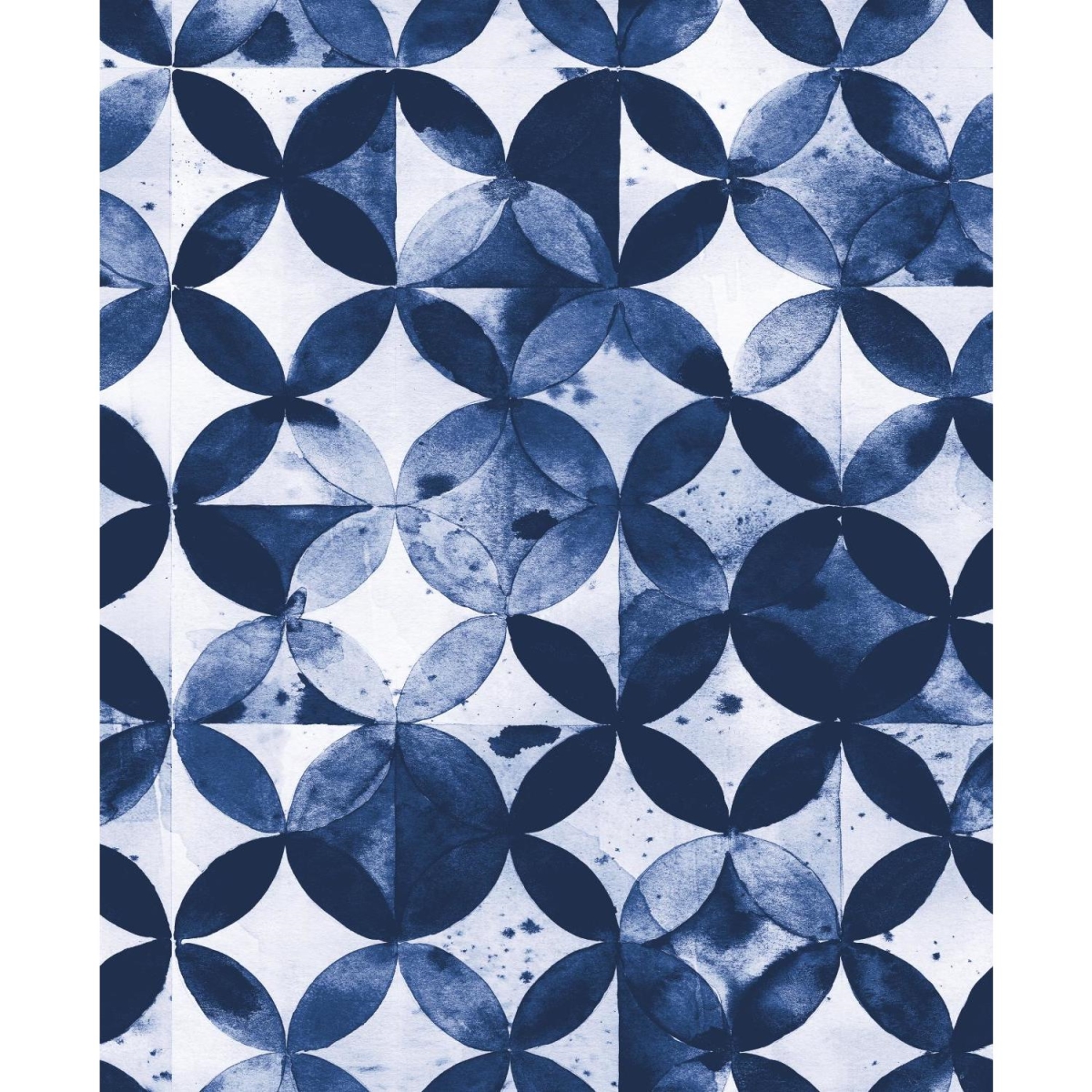 Rmk11354rl Paul Brent Moroccan Tile Peel & Stick Wallpaper, Blue