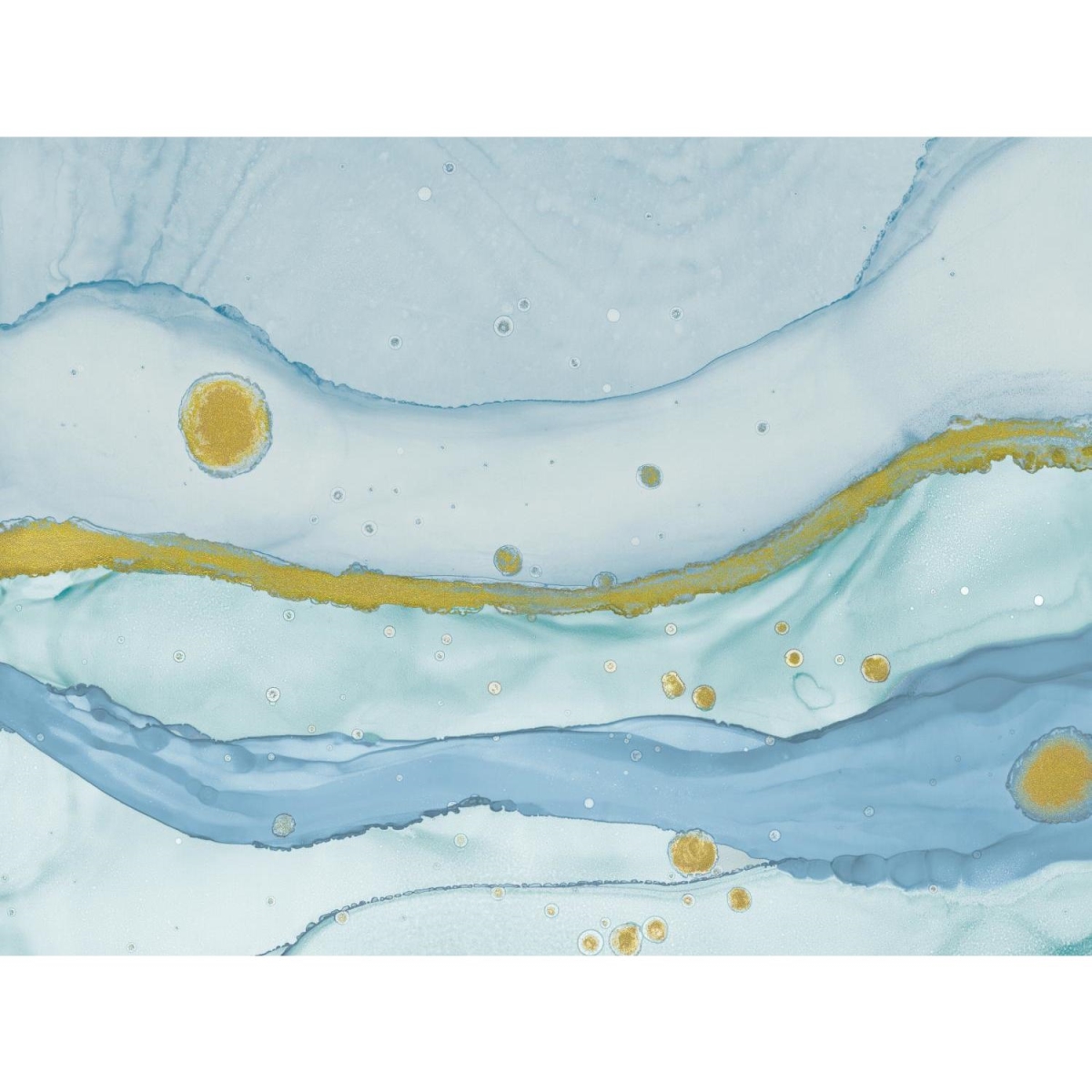 Roommate Rmk11548m Sea Foam Peel & Stick Mural, Blue & Gold