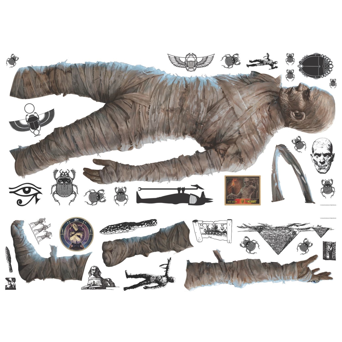 RMK5214GM Classic Monsters The Mummy Giant Peel & Stick Wall Decals
