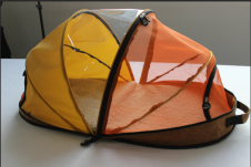 Pc401o Sportpet Designs Folding Pet Carrier, Yellow & Orange