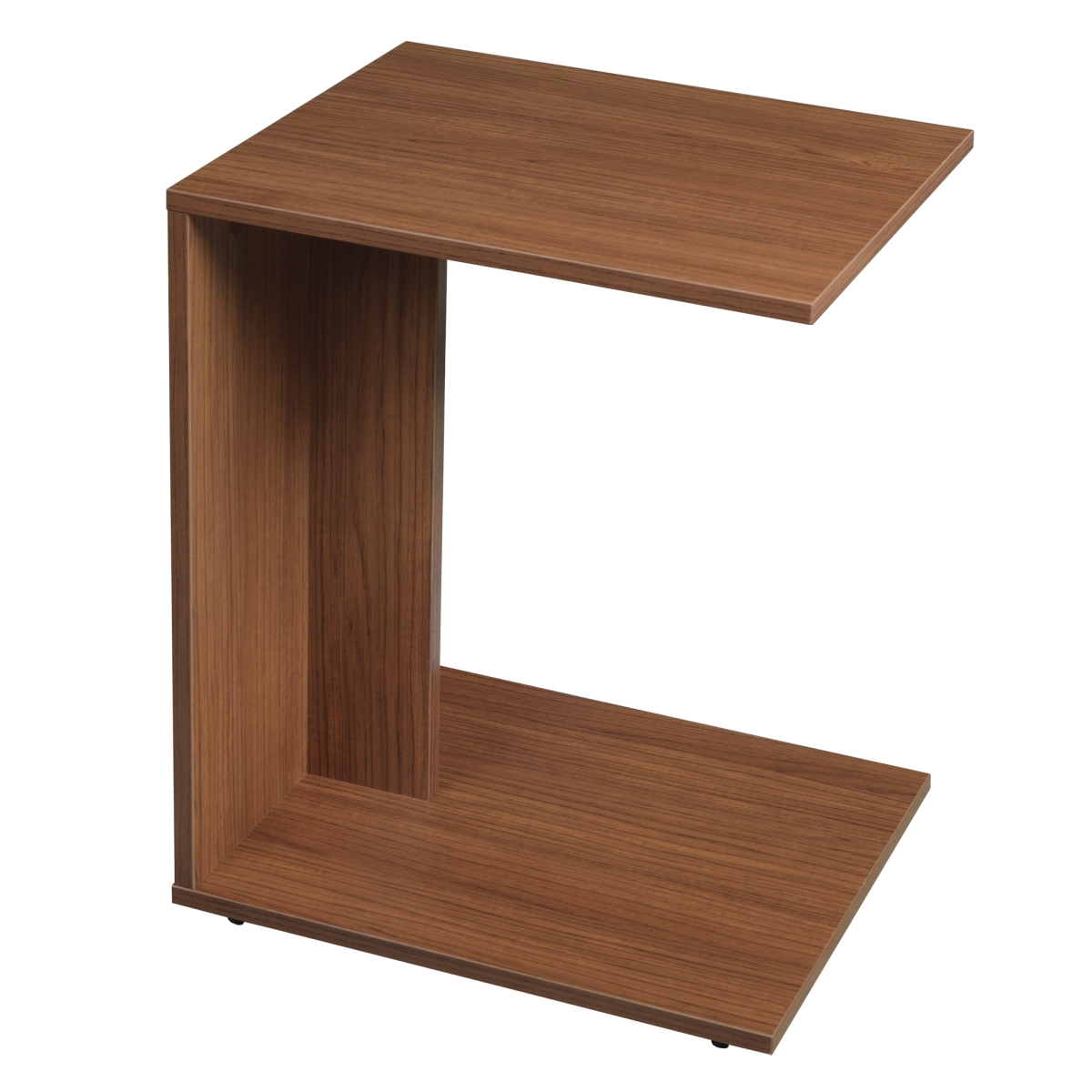 Nlcst1418wn Lux C-shaped Side Table, Walnut