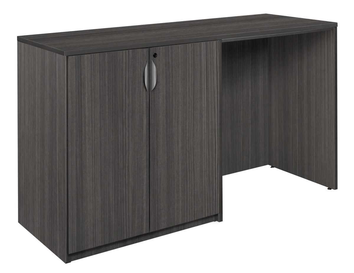 Lsscsd7223ag Legacy Stand Up Side To Storage Cabinet & Desk, Ash Grey