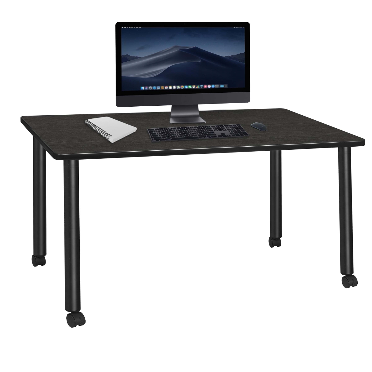 UPC 192357220177 product image for MDCL6624AGBK 66 x 24 in. Kee Mobile Desk, Ash Grey & Black | upcitemdb.com