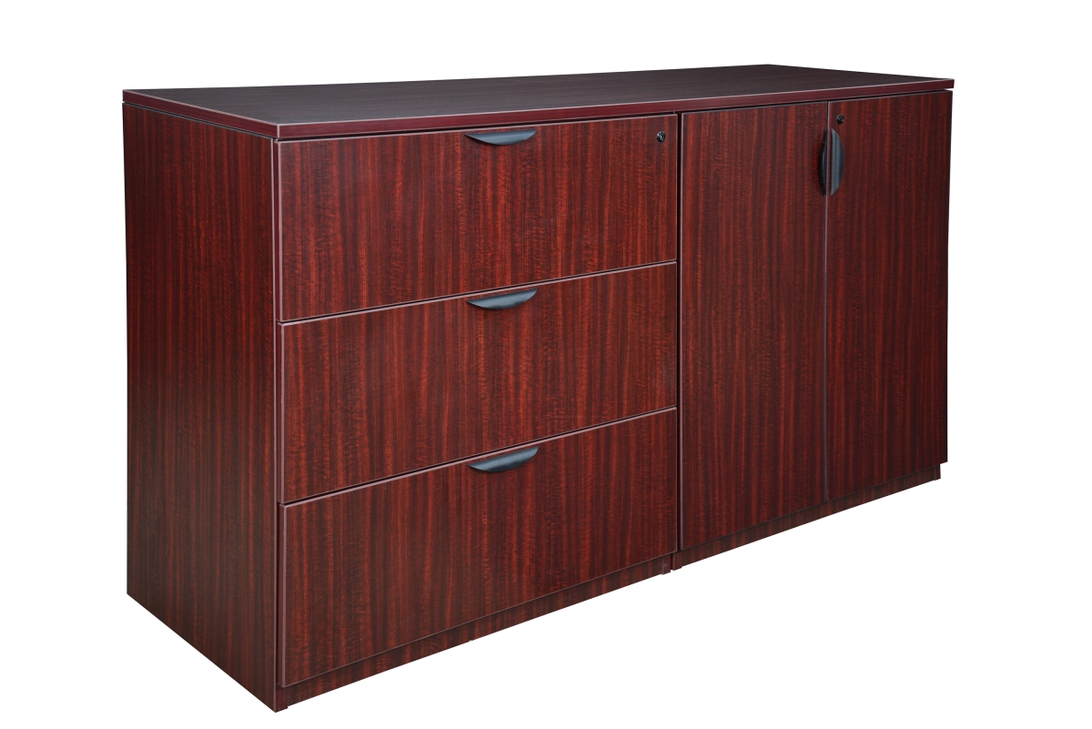 Lssclf7223mh Legacy Stand Up Side To Side Storage Cabinet & Lateral File, Mahogany