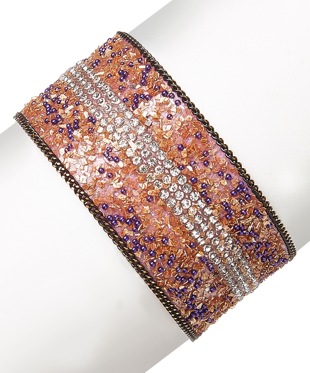 610211411520 Crystal Cuff Bracelet, Purple