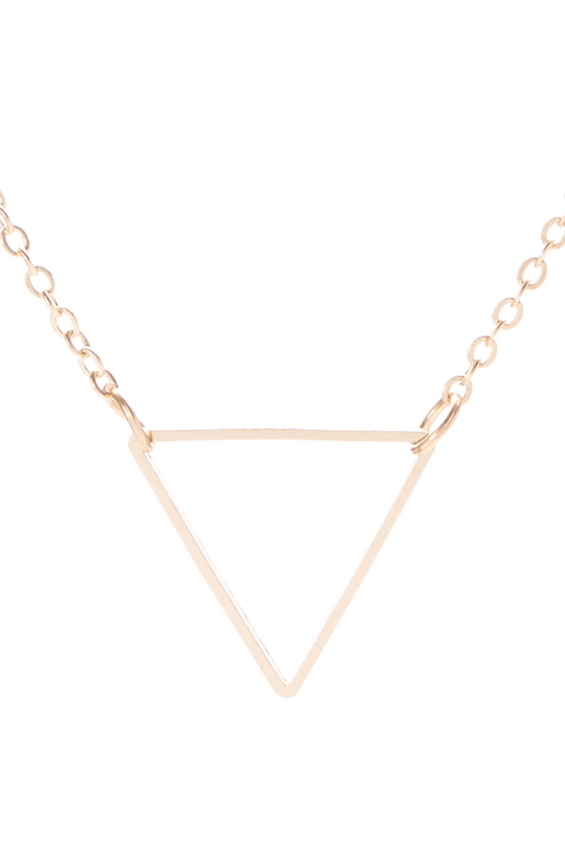 610311305022 Gold Triangle Pendant Necklace