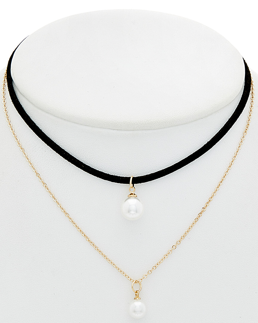 Choker With Pearl Drop & Pearl Pendant Necklace