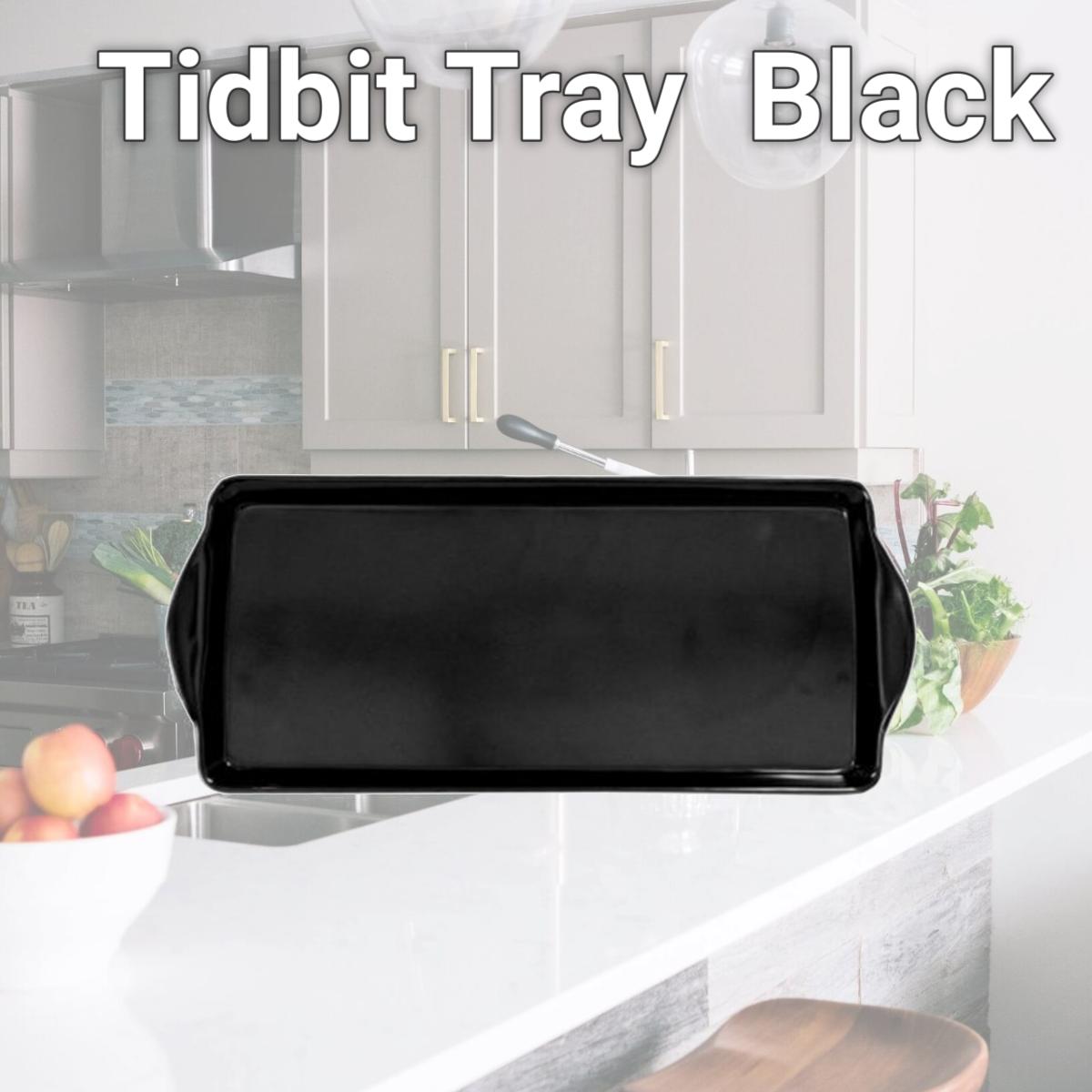 Picture of Reston Lloyd Melamine Plastic Tidbit Tray, BPA-Free, Food Safe, Multipurpose Platter Serving Tray, Bathroom/Table Organizer