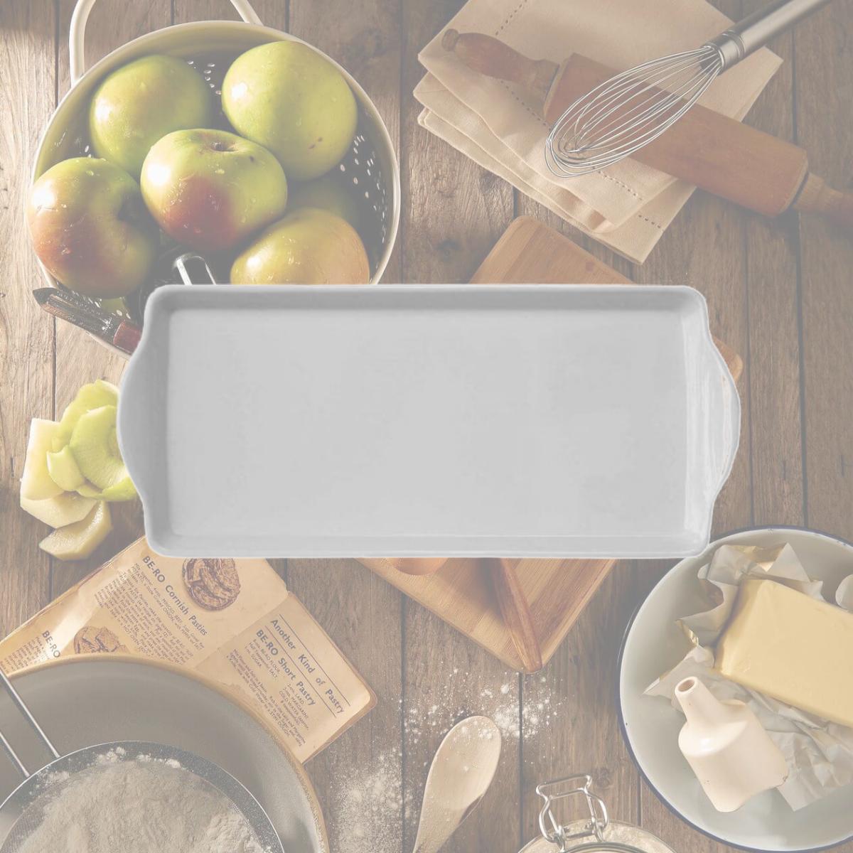 Picture of Reston Lloyd Melamine Plastic Tidbit Tray, BPA-Free, Food Safe, Multipurpose Platter Serving Tray, Bathroom/Table Organizer