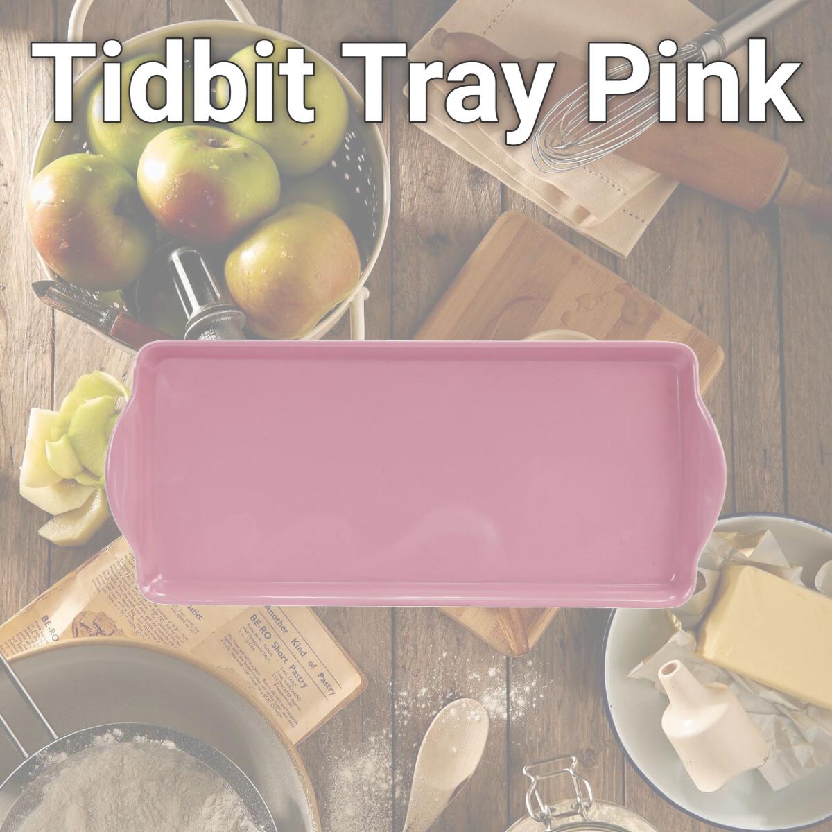Picture of Reston Lloyd Melamine Plastic Tidbit Tray, BPA-Free, Food Safe, Multipurpose Platter Serving Tray, Bathroom/Table Organizer