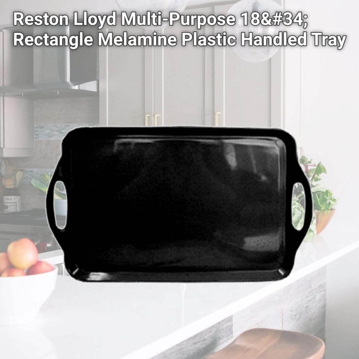 Picture of Reston Lloyd Multi-Purpose 18" Rectangle Melamine Plastic Handled Tray