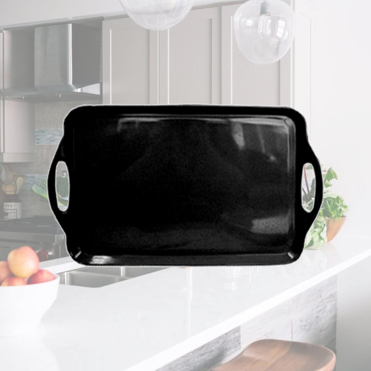 Picture of Reston Lloyd Multi-Purpose 18" Rectangle Melamine Plastic Handled Tray