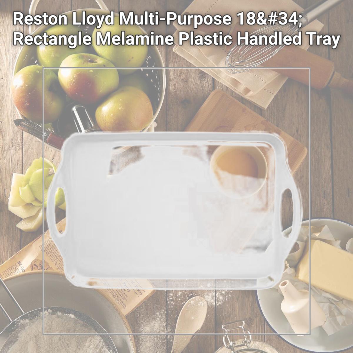 Picture of Reston Lloyd Multi-Purpose 18" Rectangle Melamine Plastic Handled Tray