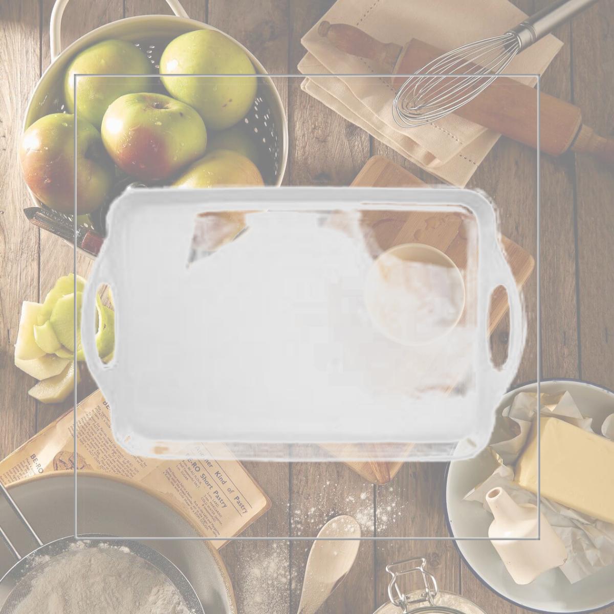Picture of Reston Lloyd Multi-Purpose 18" Rectangle Melamine Plastic Handled Tray