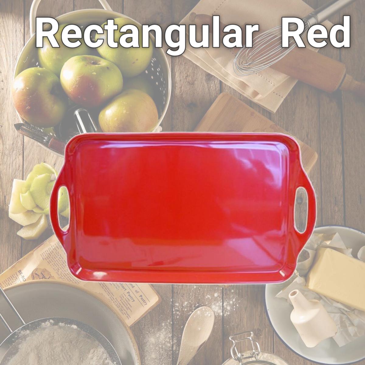 Picture of Reston Lloyd Multi-Purpose 18" Rectangle Melamine Plastic Handled Tray