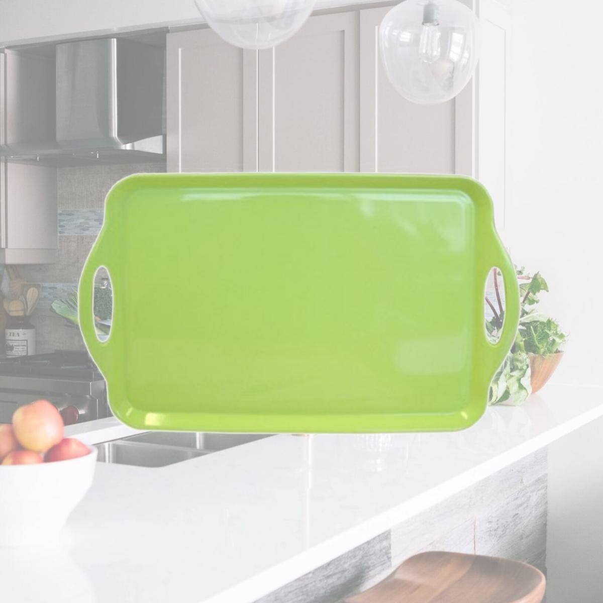 Picture of Reston Lloyd Multi-Purpose 18" Rectangle Melamine Plastic Handled Tray