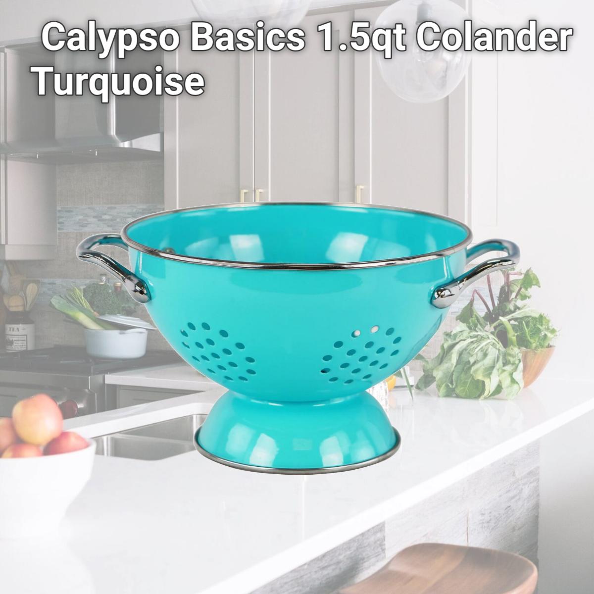 Picture of Reston Lloyd 08702 Calypso Basics 1.5qt Colander  Turquoise