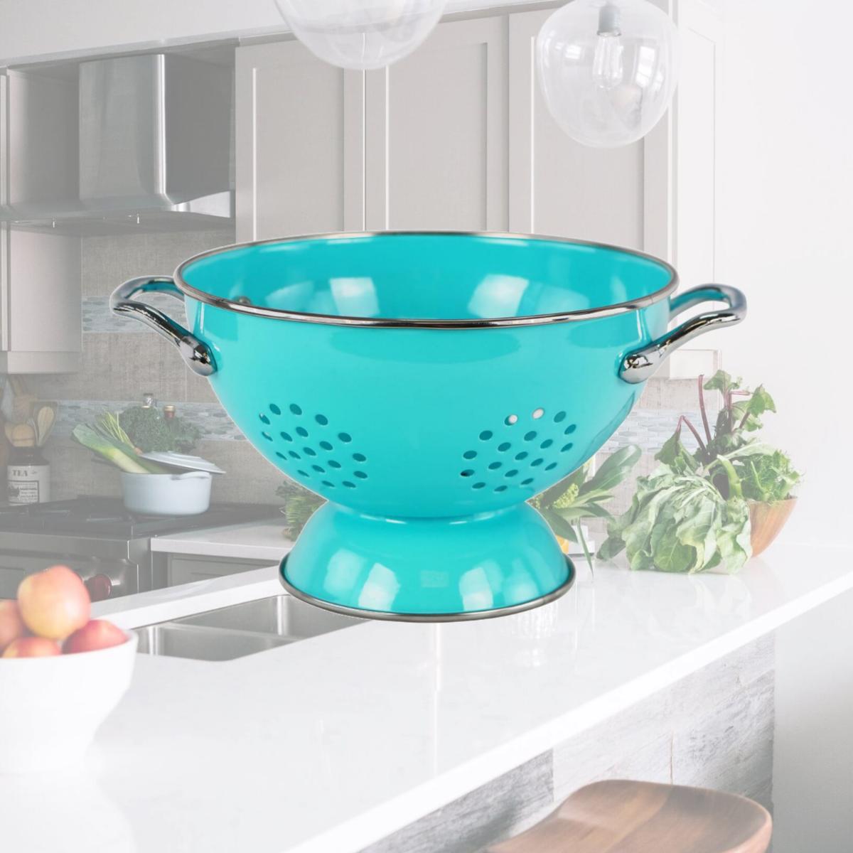 Picture of Reston Lloyd 08702 Calypso Basics 1.5qt Colander  Turquoise