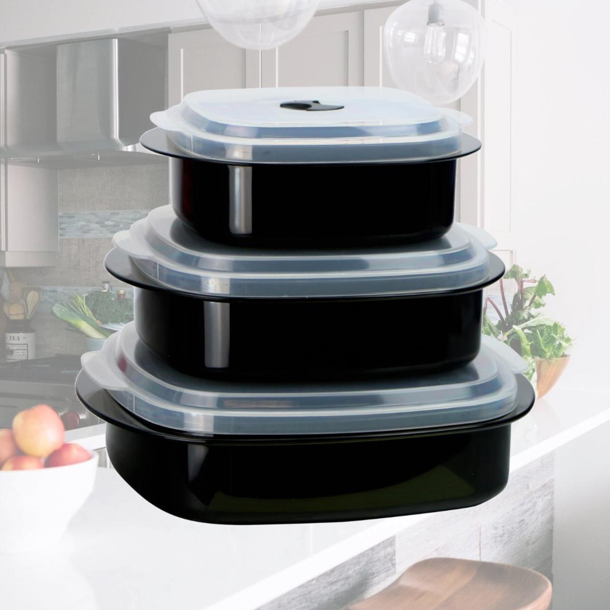 Picture of Reston Lloyd 20100 Microwave Cookware Set  Black 