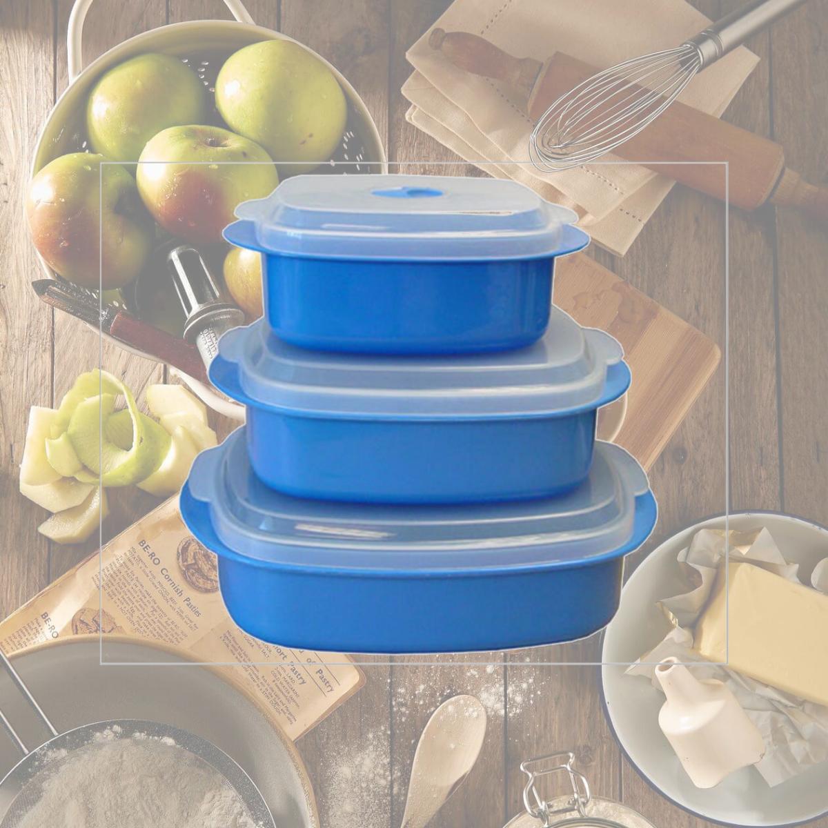 Picture of Reston Lloyd 20701 Microwave Cookware &amp; Storage Set  Azure