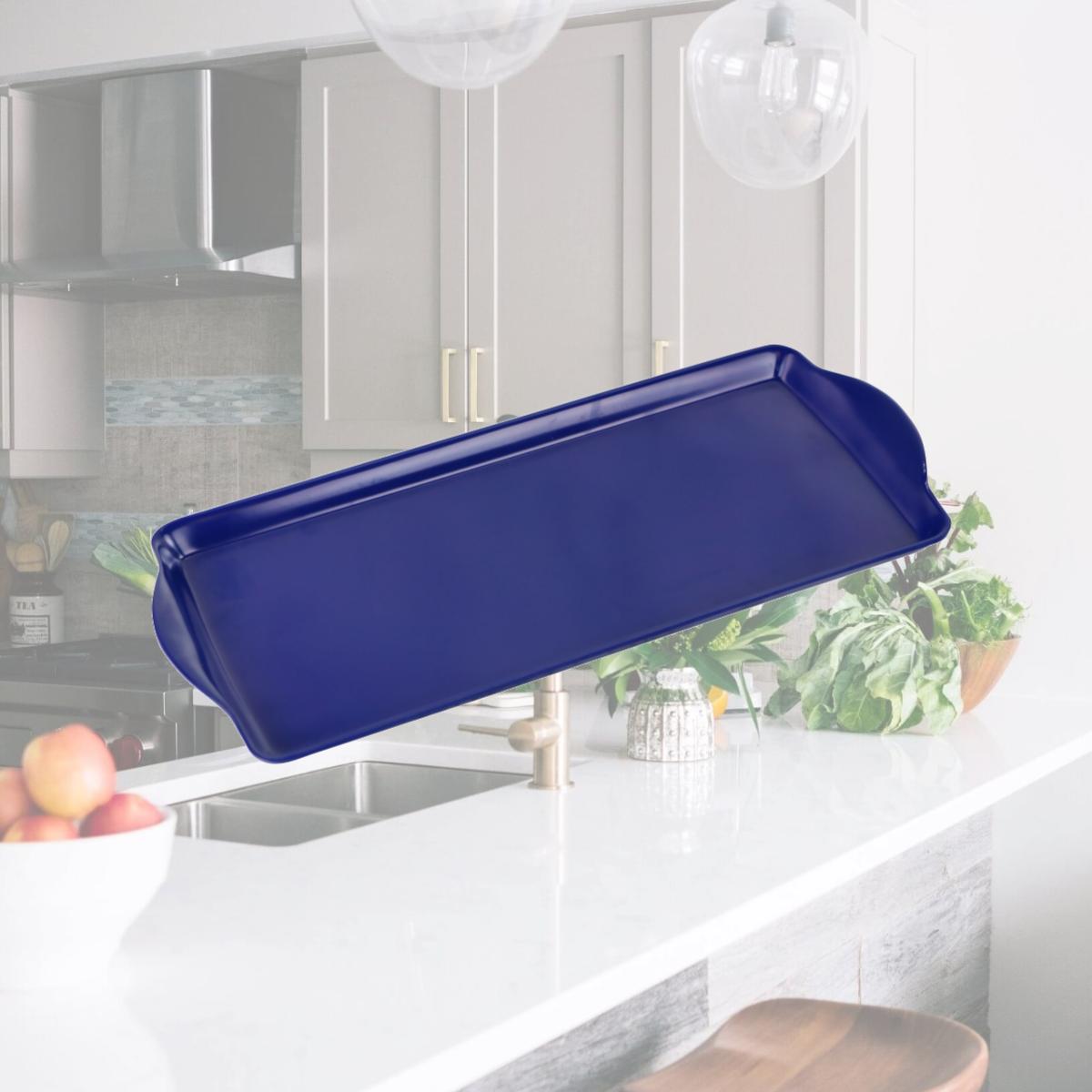 Picture of Reston Lloyd Melamine Plastic Tidbit Tray, BPA-Free, Food Safe, Multipurpose Platter Serving Tray, Bathroom/Table Organizer