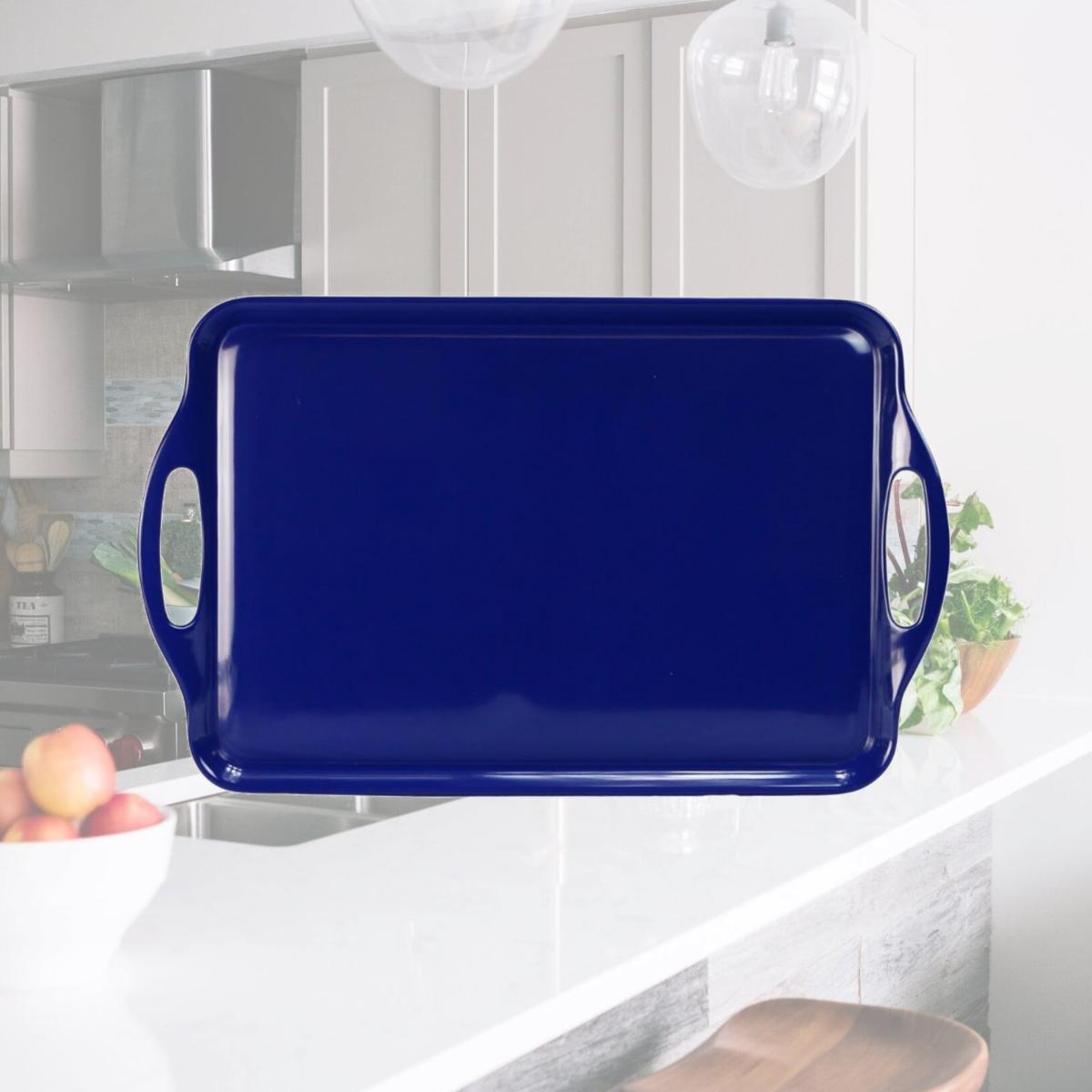 Picture of Reston Lloyd Multi-Purpose 18" Rectangle Melamine Plastic Handled Tray