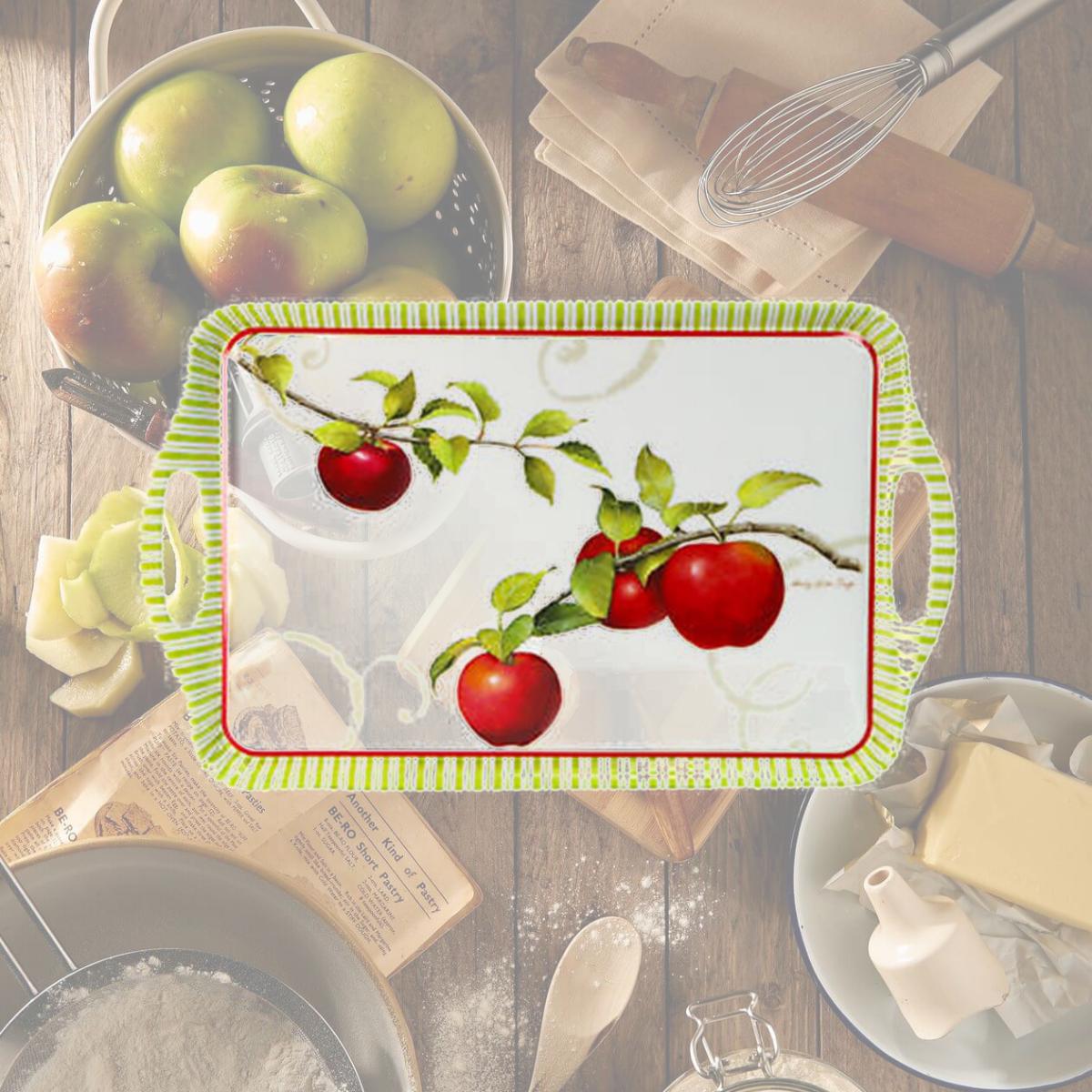 Picture of Reston Lloyd Multi-Purpose 18" Rectangle Melamine Plastic Handled Tray