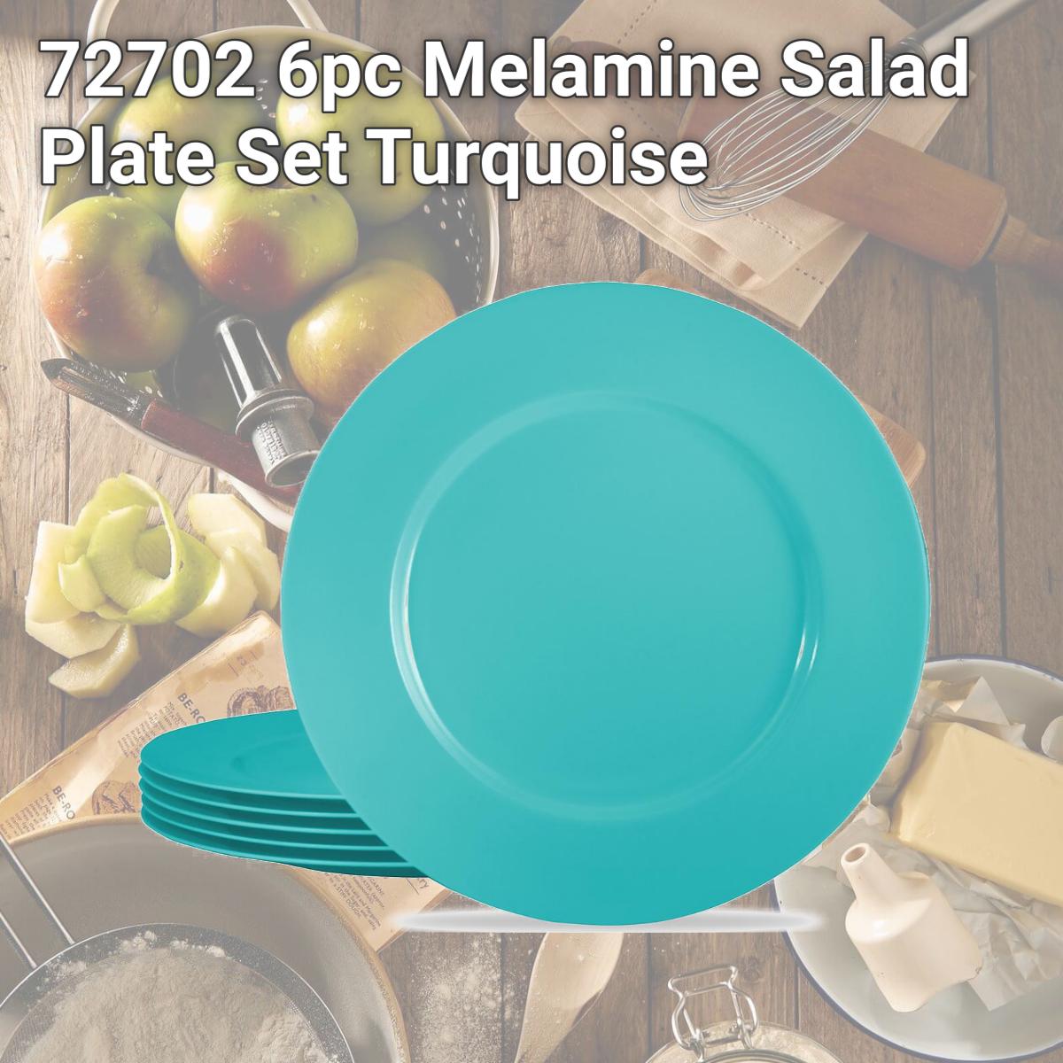 Picture of Reston Lloyd 72702 6pc Melamine Salad Plate Set  Turquoise 