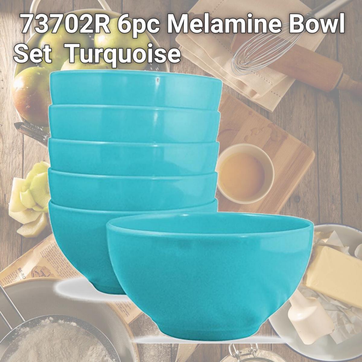 Picture of Reston Lloyd 73702R 6pc Melamine Bowl Set  Turquoise