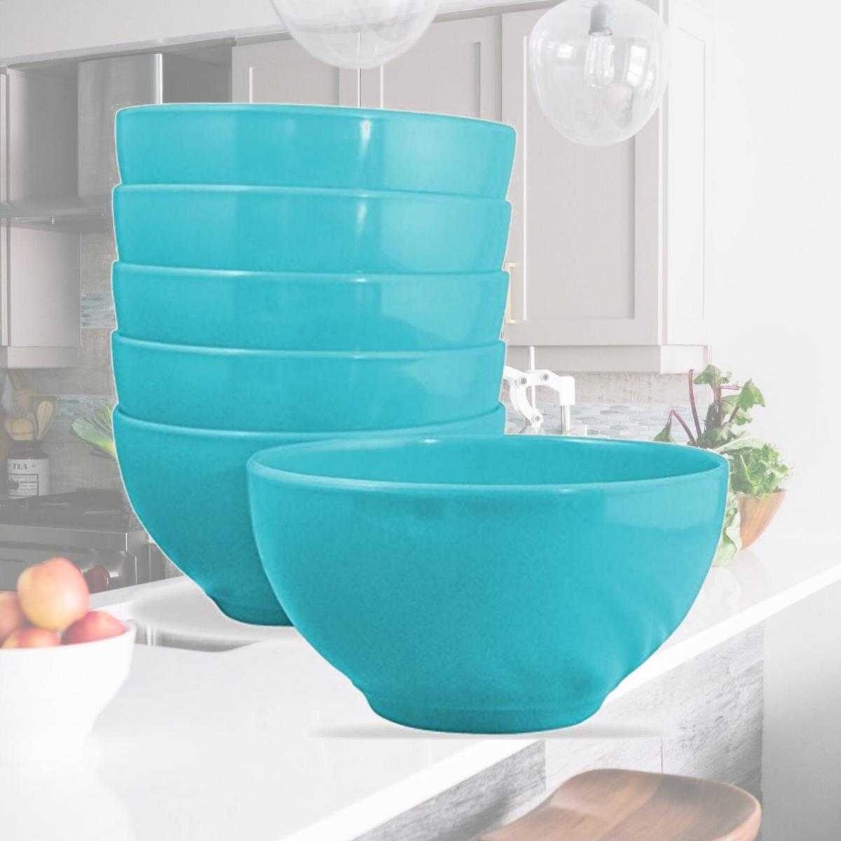 Picture of Reston Lloyd 73702R 6pc Melamine Bowl Set  Turquoise