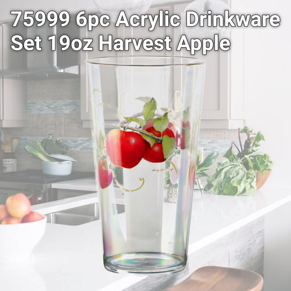 Picture of Reston Lloyd 75999 6pc Acrylic Drinkware Set 19oz  Harvest Apple 
