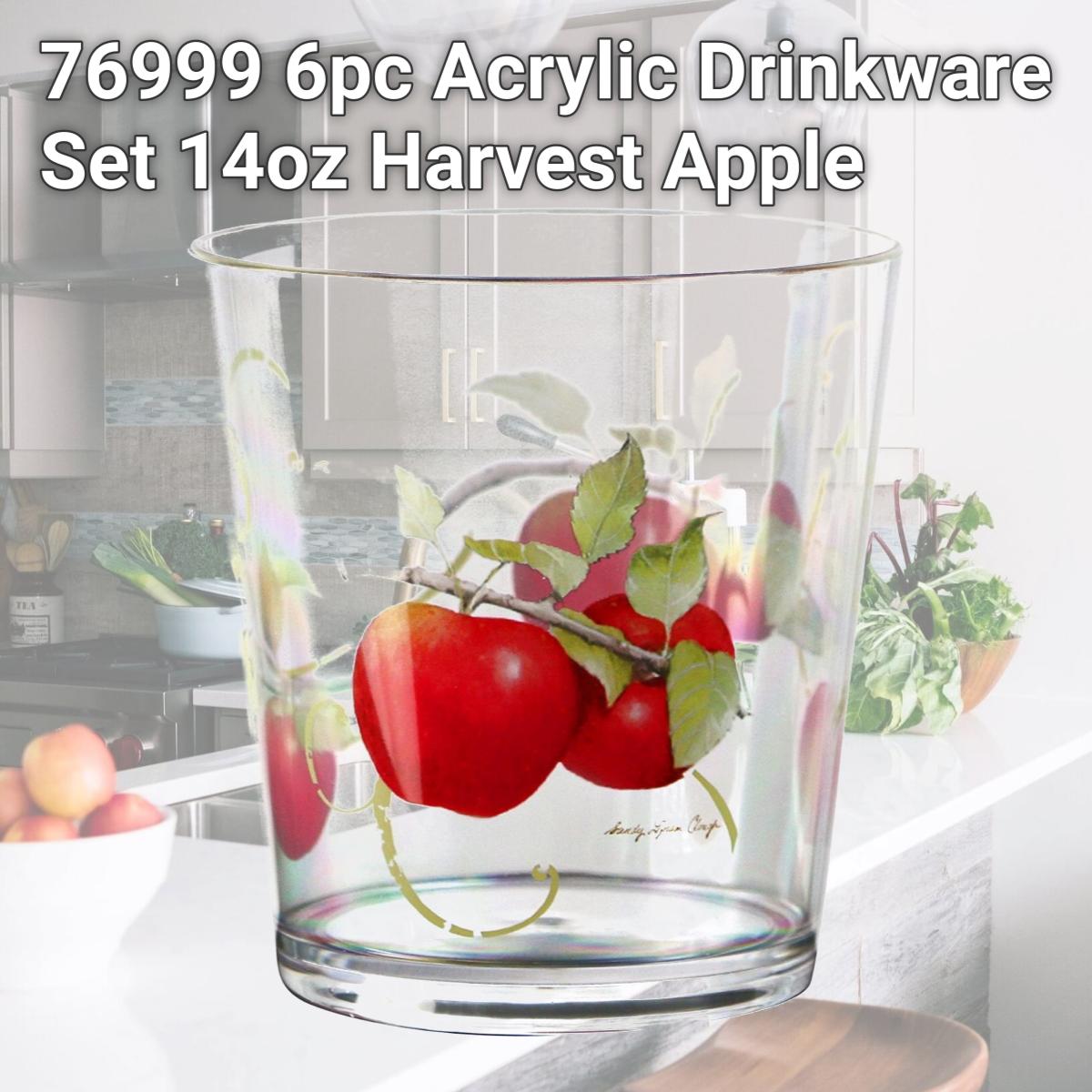Picture of Reston Lloyd 76999 6pc Acrylic Drinkware Set 14oz  Harvest Apple 