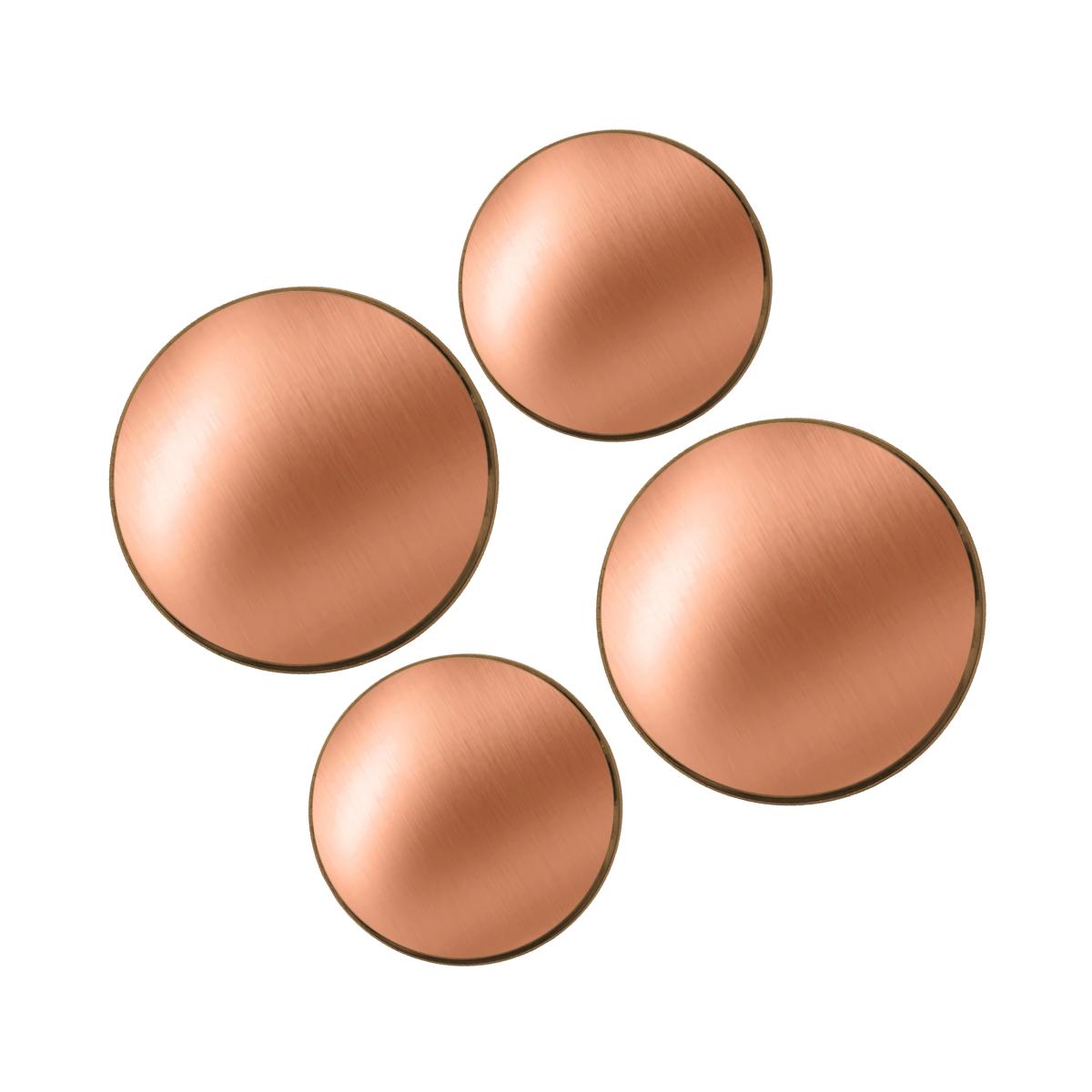 Picture of Reston Lloyd Burner Covers for Electric Stovetop, Decorative Lightweight Tin Covers, Set of 4 Covers (2-8 inch &amp; 2-10 inch), Conceals Messy Drip Pans  - Copper
