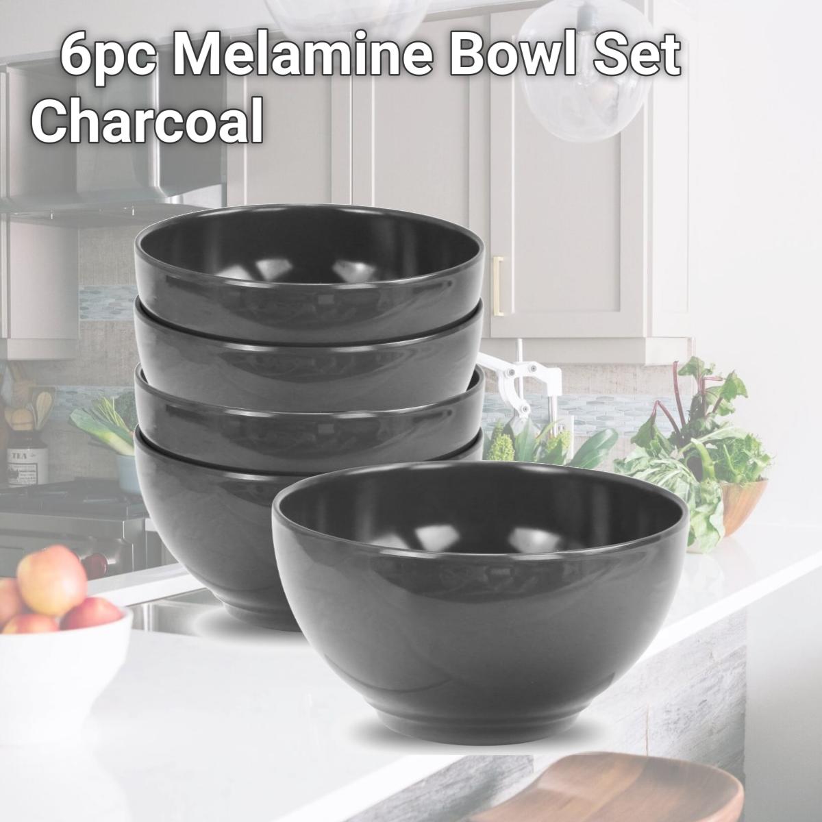 Picture of Reston Lloyd 73110 6pc Melamine Bowl Set  Charcoal