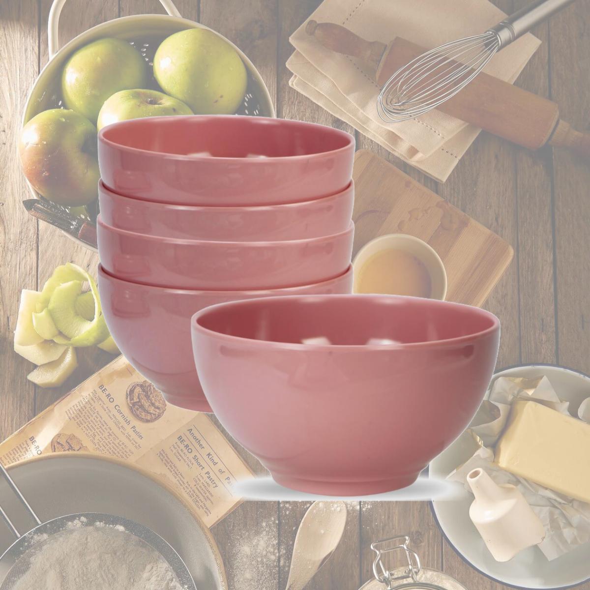 Picture of Reston Lloyd 73601 6pc Melamine Bowl Set  Pink 