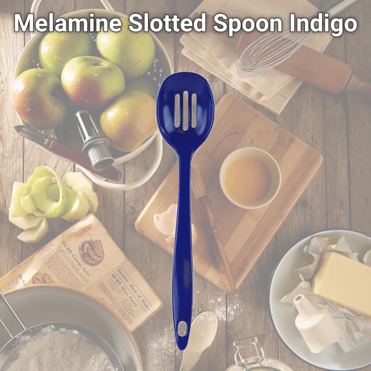 Picture of Reston Lloyd Melamine Slotted Spoon  Indigo