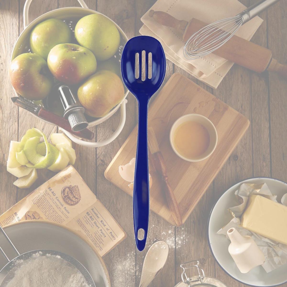 Picture of Reston Lloyd Melamine Slotted Spoon  Indigo