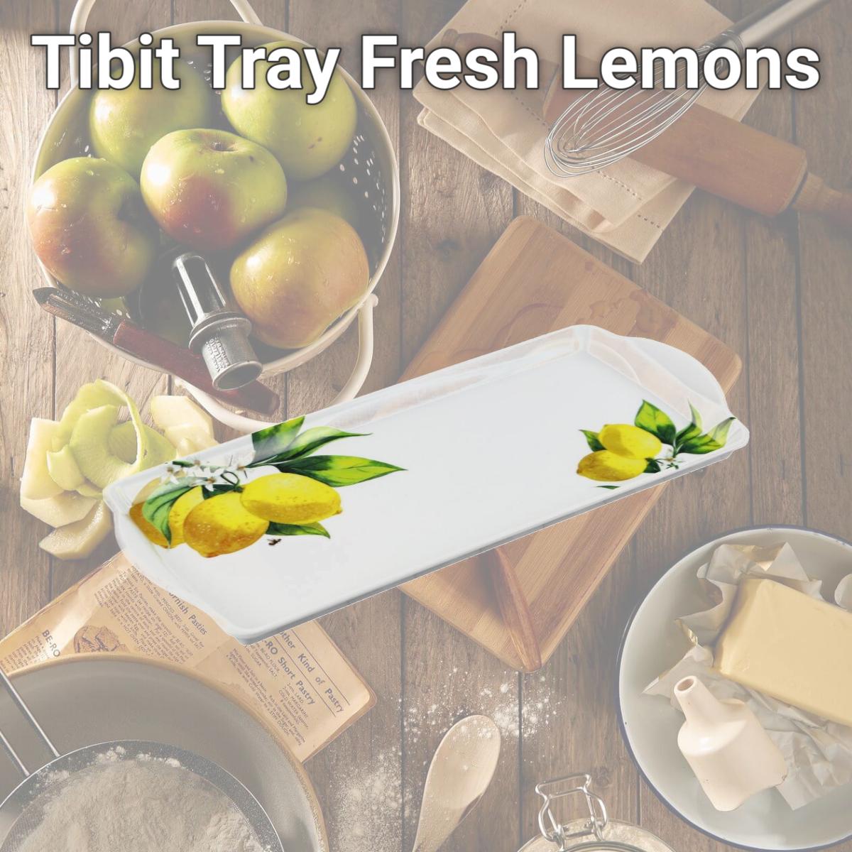 Picture of Reston Lloyd Melamine Plastic Tidbit Tray, BPA-Free, Food Safe, Multipurpose Platter Serving Tray, Bathroom/Table Organizer