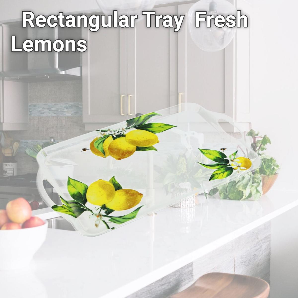 Picture of Reston Lloyd Multi-Purpose 18" Rectangle Melamine Plastic Handled Tray